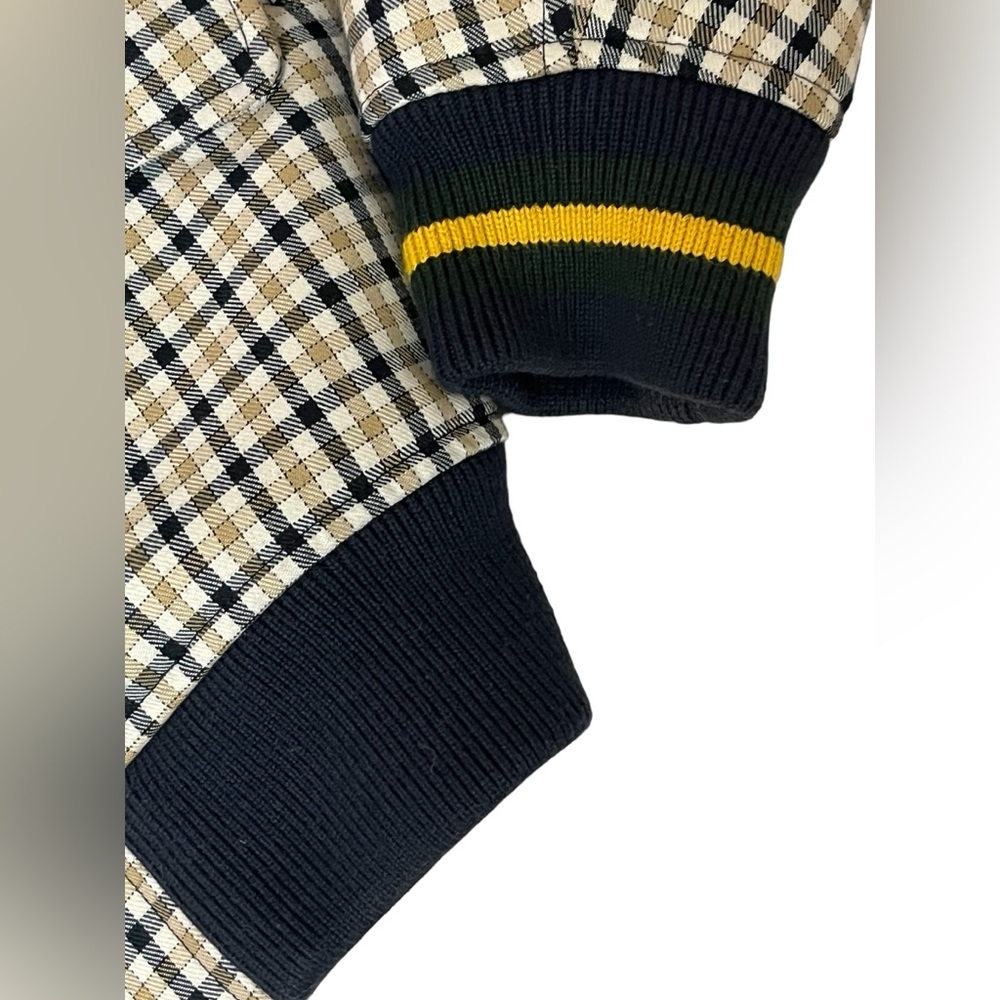 LACOSTE LIVE PLAID WOOL BOMBER JACKET SIZE M - Picture 4 of 10